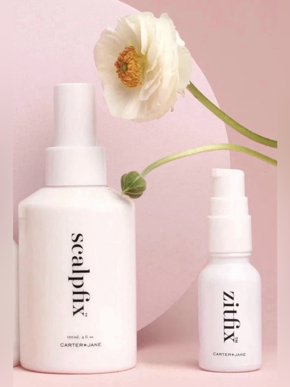 New, Carter + Jane 3pc Set- 2x Zitfix & 1x Scalpfix, All Full-Sized Bottles